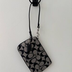 Coach Black and Gray Wristlet